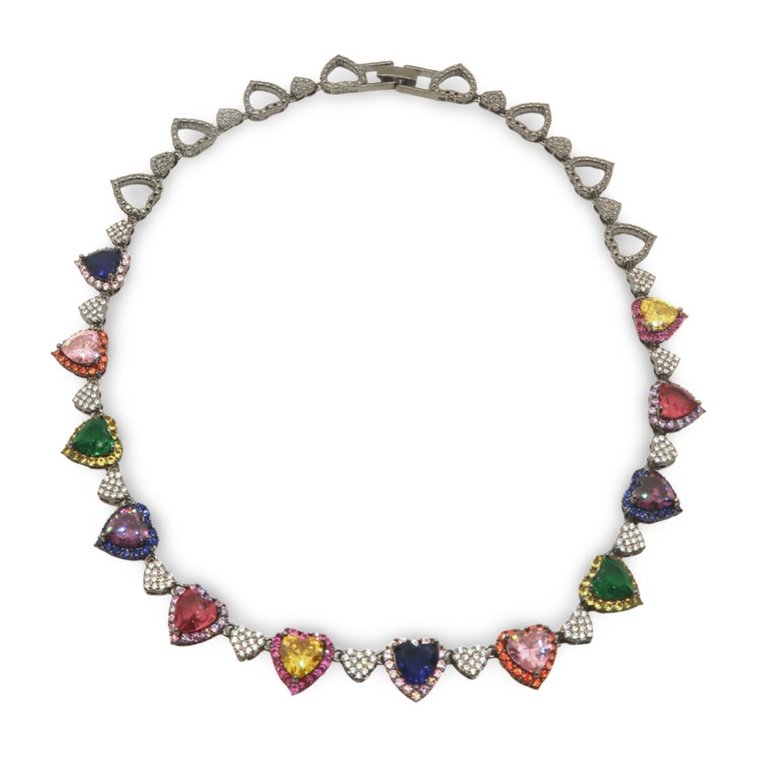 Collier Kayla parure de cœurs