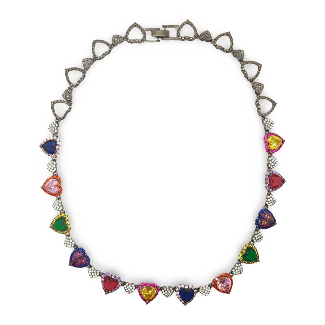 Collier Kayla parure de cœurs