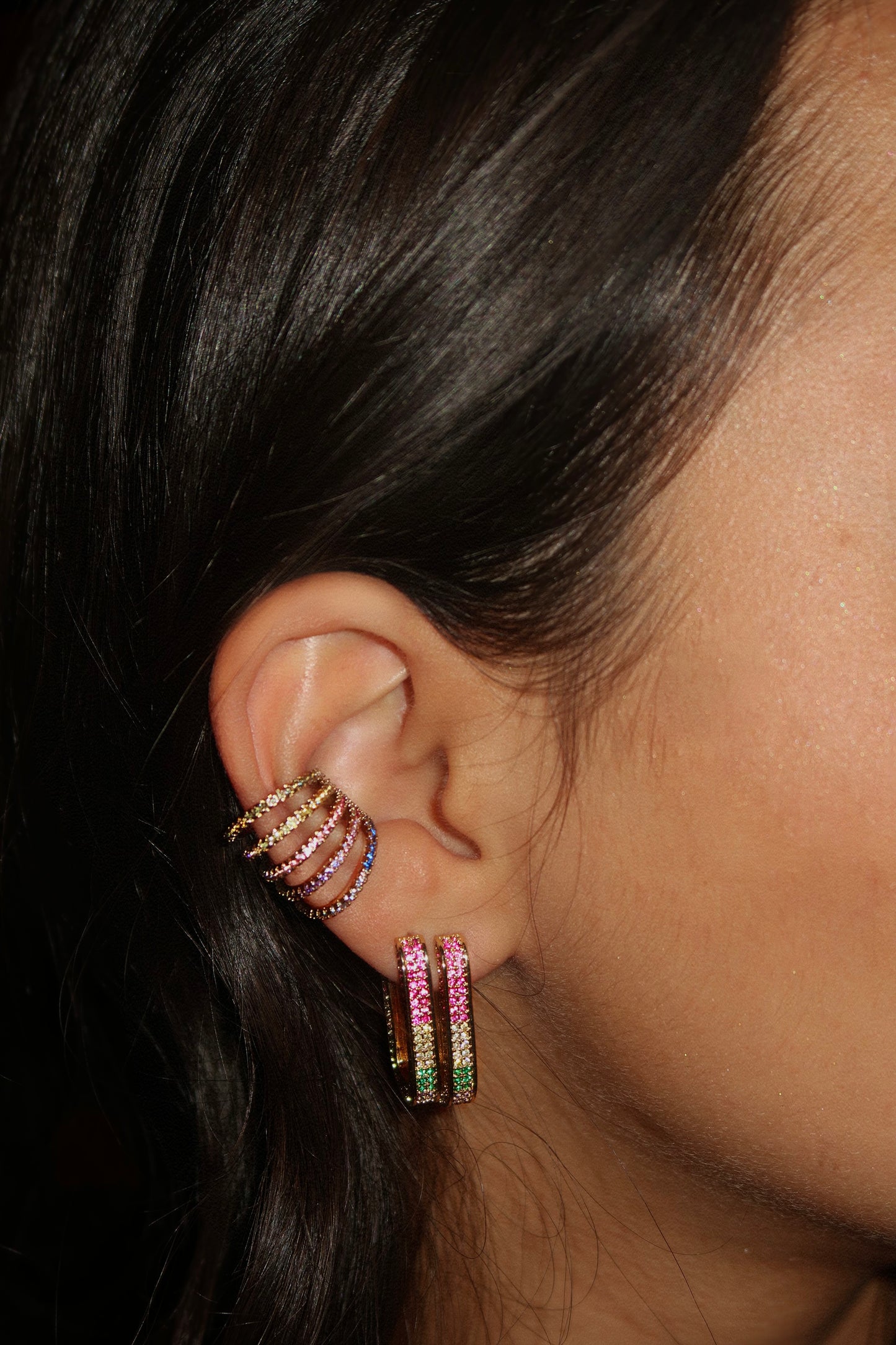 Boucles d’oreilles Luna multicolor
