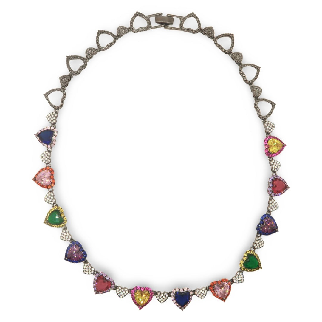 Collier Kayla parure de cœurs