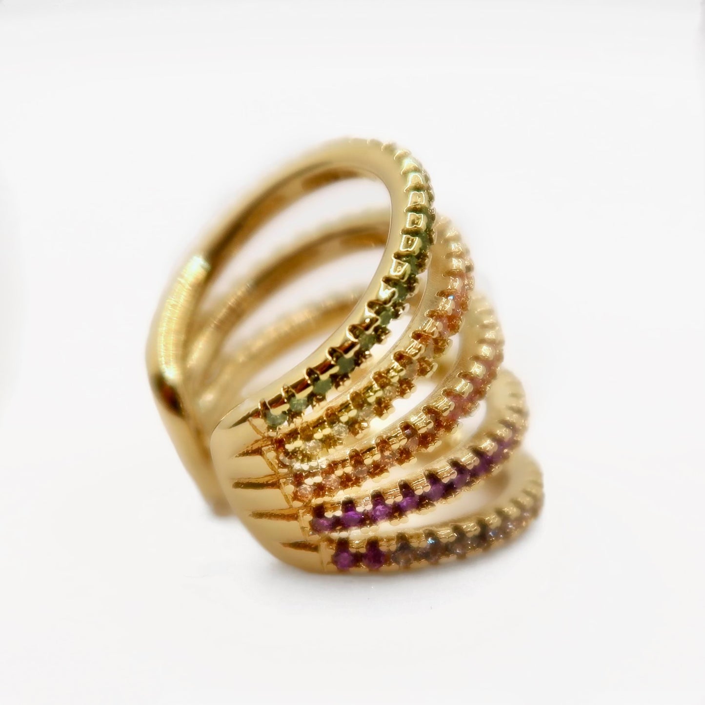 Earcuff Lily multicolor gold
