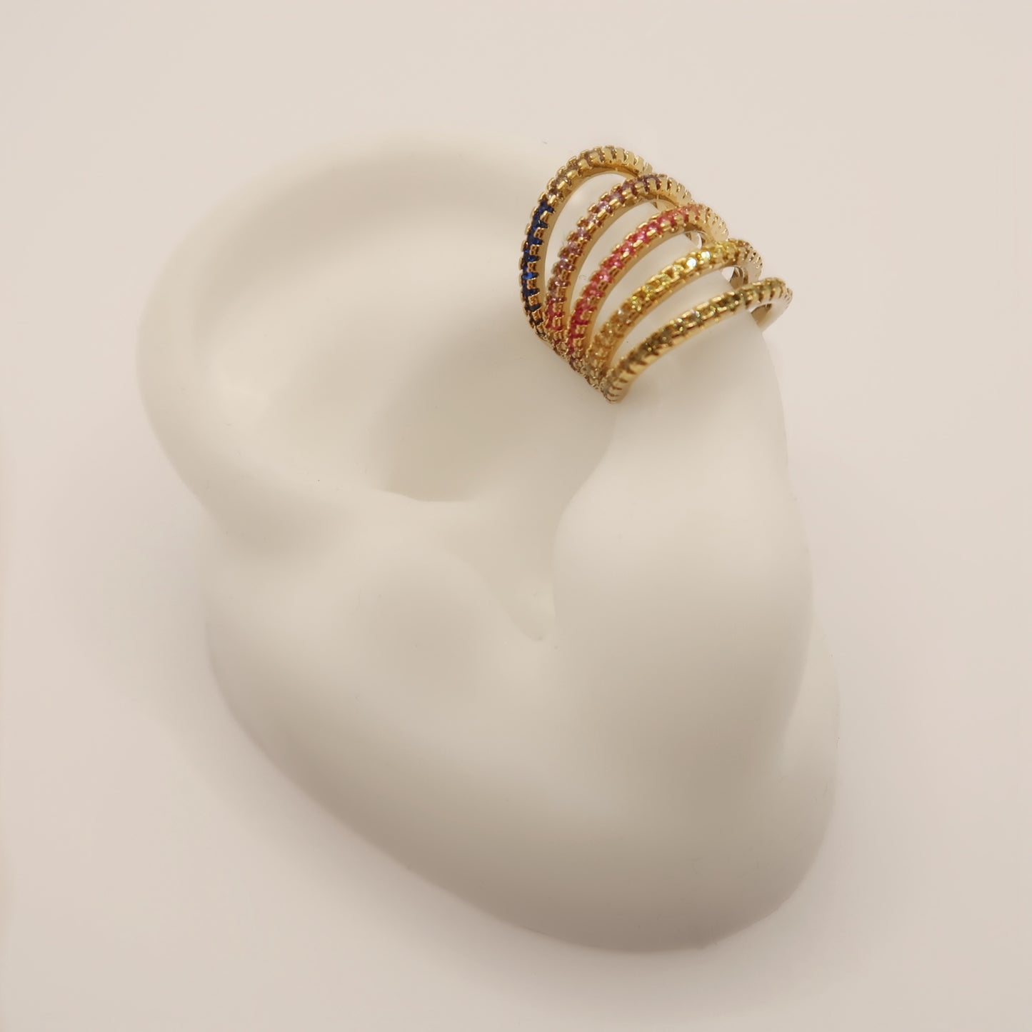 Earcuff Lily multicolor gold