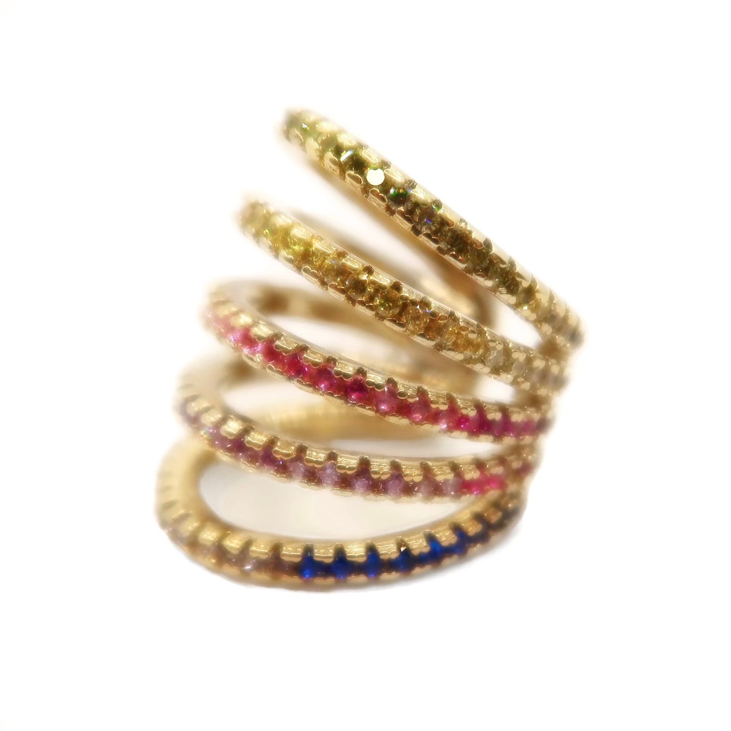 Earcuff Lily multicolor gold