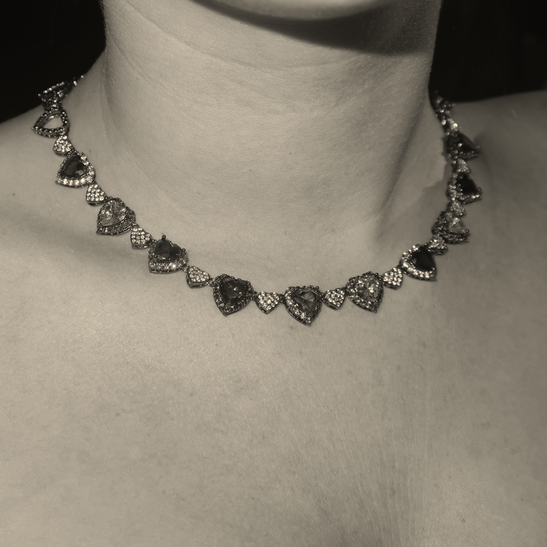Collier Kayla parure de cœurs
