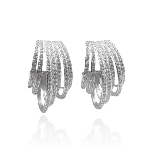 Boucles d’oreilles Amber silver
